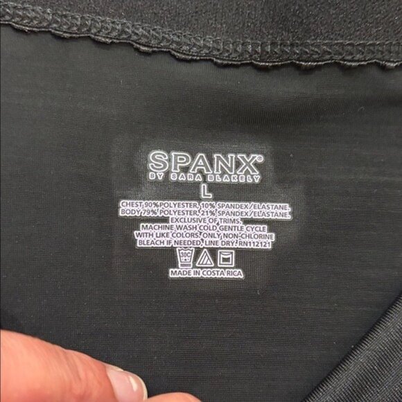SPANX  BLACK SLIP DRESS Strapless FULL LENGTH SIZE LARGE - Picture 5 of 6